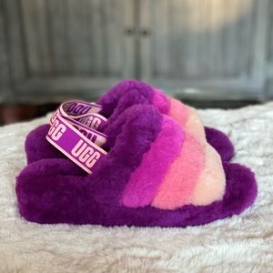 💫New Women UGG Fluff Yeah Slide in Multi-Color